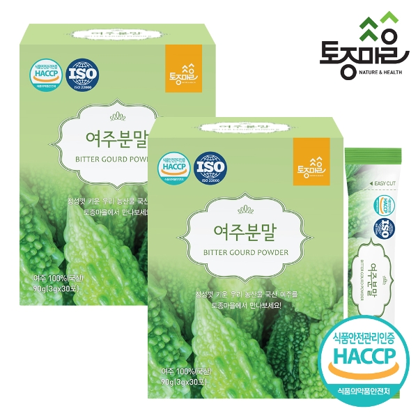 [토종마을]HACCP인증 국산 여주분말 30스틱 X 2박스
