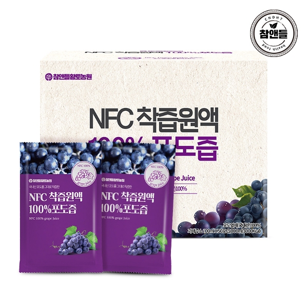 [참앤들황토농원] NFC 착즙 포도즙 50포 1박스