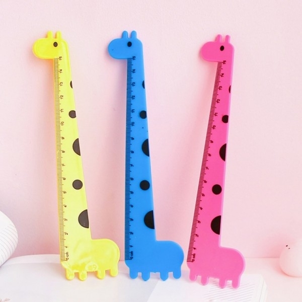 귀여운 기린 자 15cm 1P 눈금자
