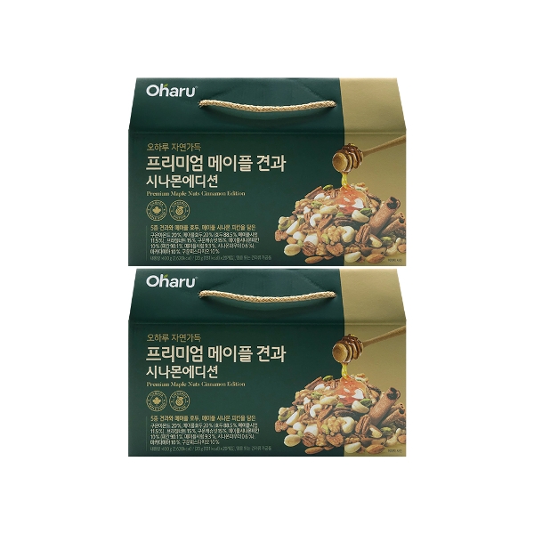 오하루 자연가득 프리미엄 메이플 견과 시나몬 에디션 20g x 20개입 x 2박스 /Hb