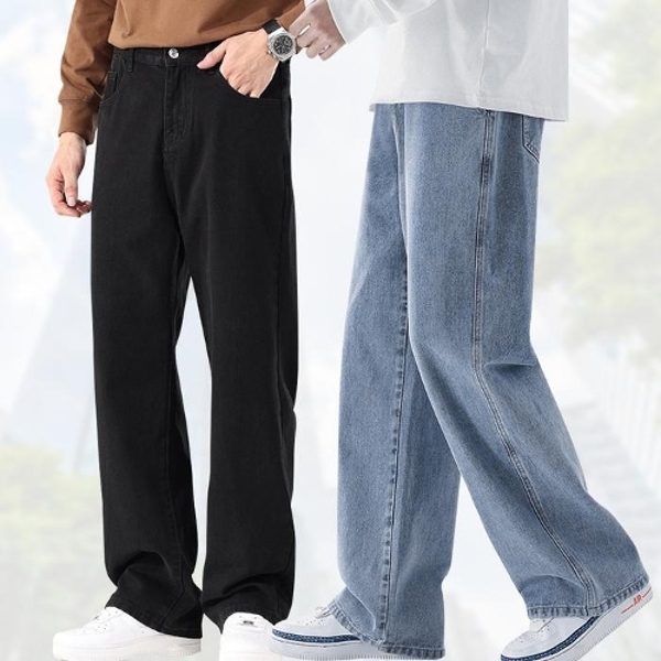 사계절 세미 와이드 팬츠 데님 남성 청바지