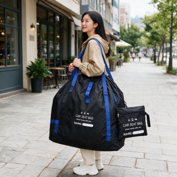 (색상 블루 블랙)여행 파우치 수납가방 휴대용 백팩 배낭 정리 트래블 백 인백 여행용 소품