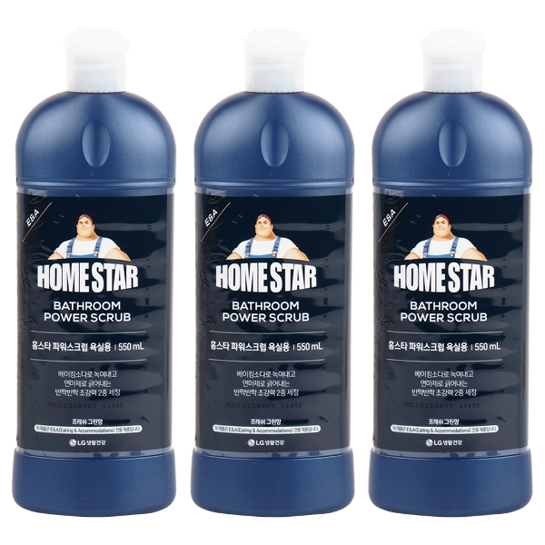 홈스타 파워스크럽 욕실용 550ml 3개