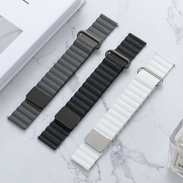 갤럭시워치3 41mm 스트랩 반버튼 마그네틱 가죽밴드