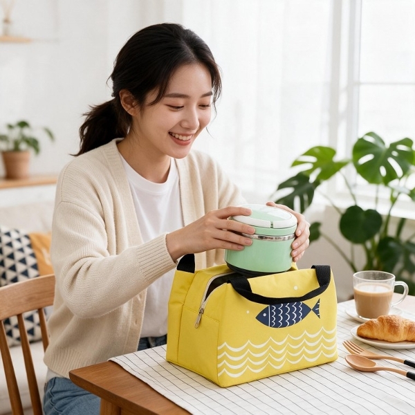 보온보냉 도시락가방 런치백 직장인 사무실 야외 나들이 도시락파우치 가방