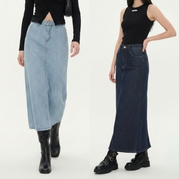 JEB-1006칠백 롱데님 스커트 A라인