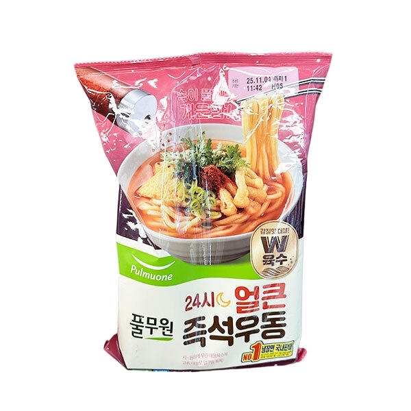 풀무원 24시 얼큰 즉석 우동 328g 아이스박스포장