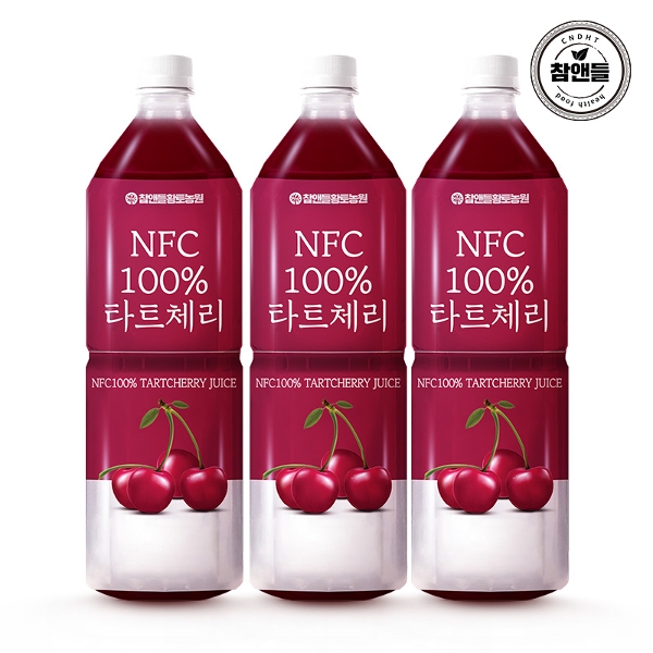 참앤들황토농원 몽모랑시 NFC착즙 타트체리주스 1L 3병
