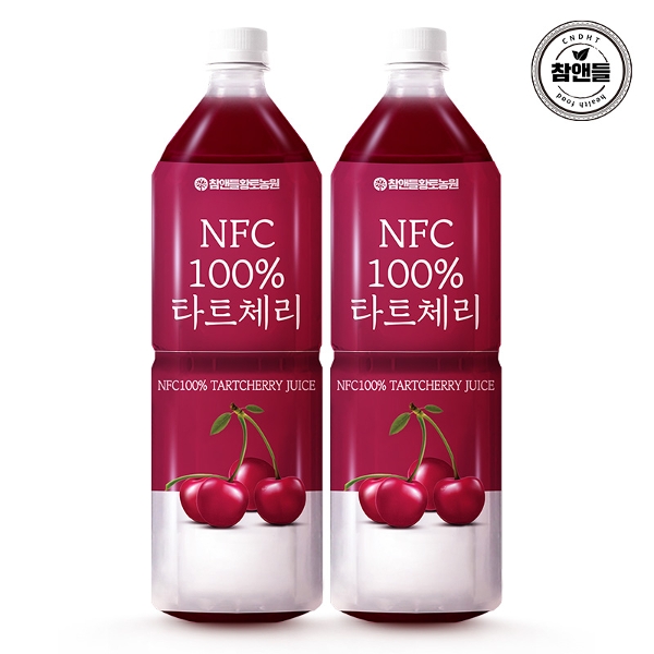 참앤들황토농원 몽모랑시 NFC착즙 타트체리주스 1L 2병