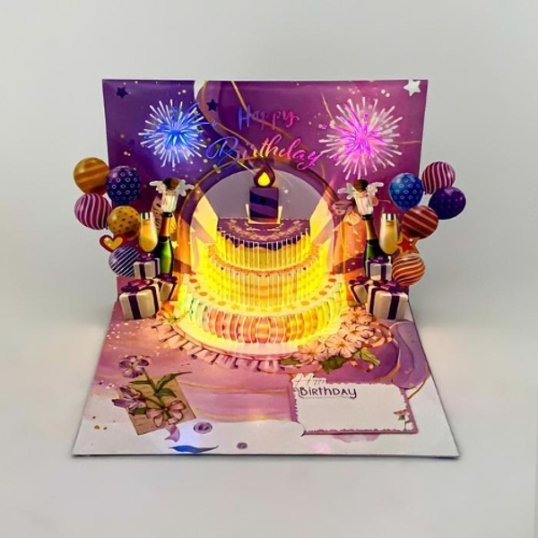 생일축하카드 LED 3D 멜로디카드 팝업카드 메시지카드