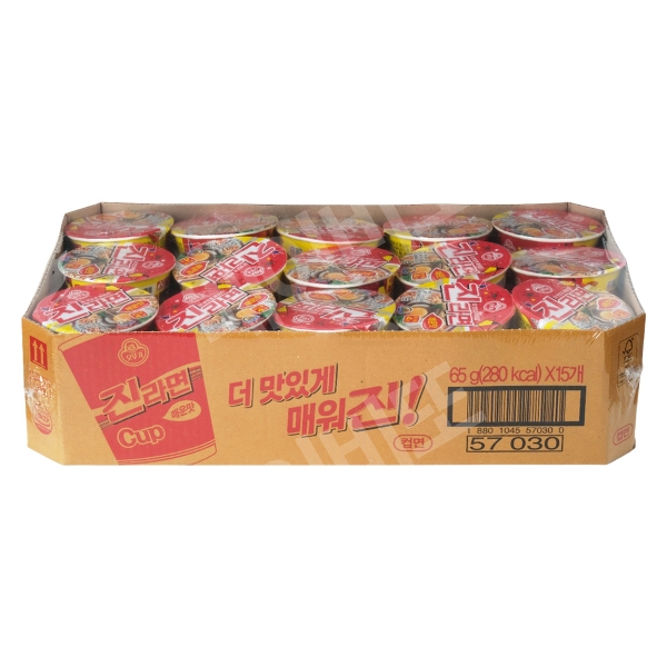 오뚜기 진라면 매운맛 작은컵 65g 24개
