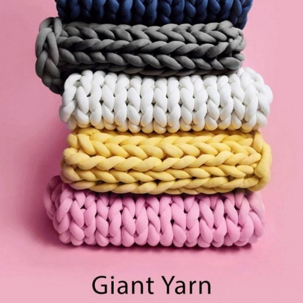 DIY 벨벳 자이언트얀 1kg 뜨개실 손뜨개 가방 방석 소품 제작 추석선물세트