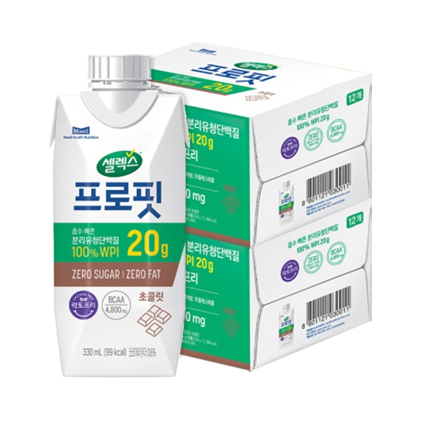 셀렉스 프로핏 웨이프로틴 WPI 드링크 초콜릿 330ml 24개(G)