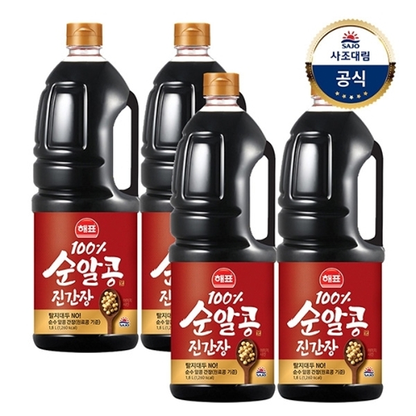 [사조대림] 순알콩 진간장 1.8L x 4개