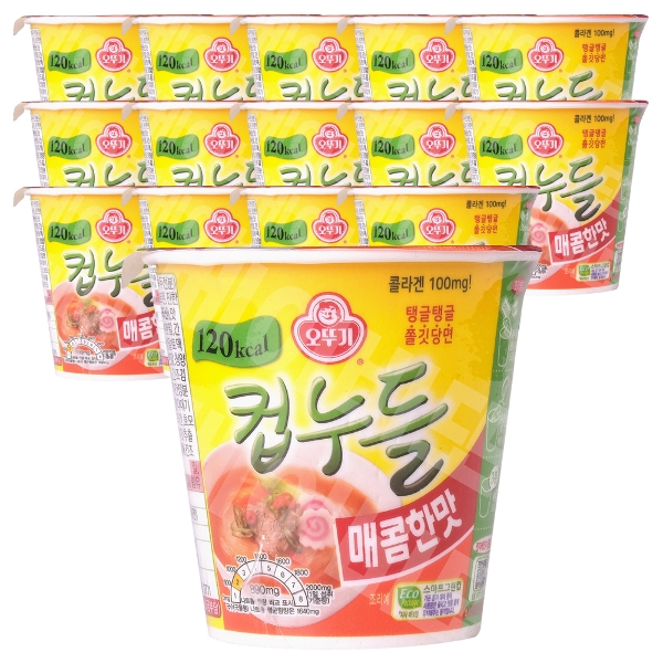 오뚜기 컵누들 매콤한맛 작은컵 37.8g 15개