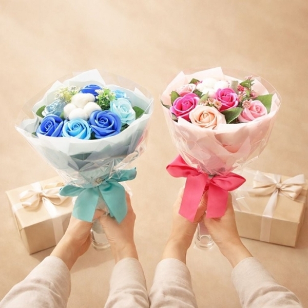 로즈데이 성년의날 생일 선물 코튼로즈 비누꽃 꽃다발