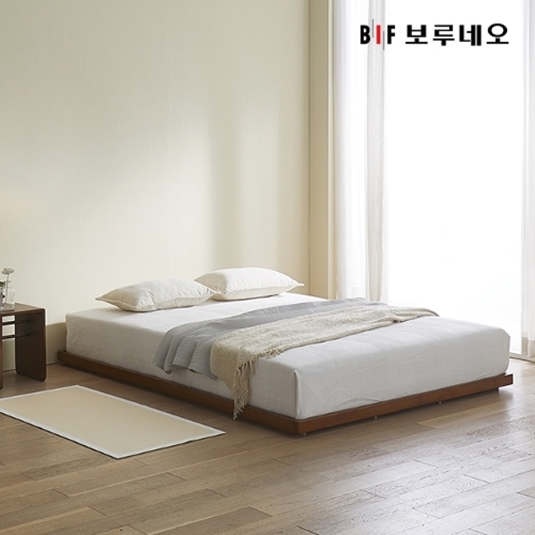 [보루네오]앳홈 엣지 원목 저상형 침대 프레임 (SS)_착불배송
