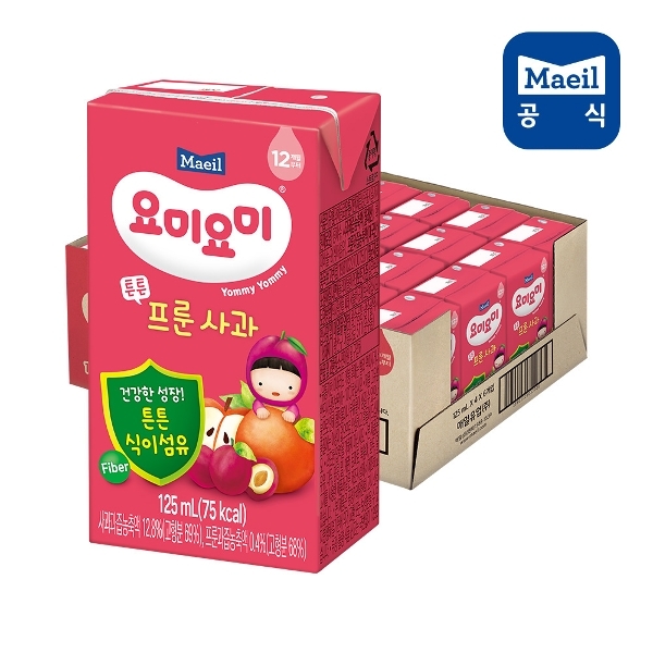요미요미 튼튼주스 프룬사과 125ml 24팩