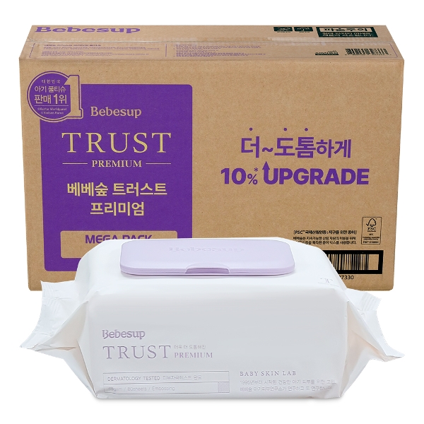 베베숲 트러스트 프리미엄 물티슈 80매 캡형 20팩
