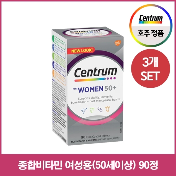 [센트룸] 종합비타민 여성용(50세이상) 60정X3통